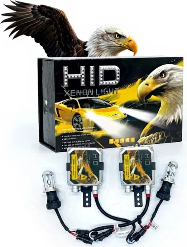 HID Ксеноновая лампа H4 3000-3200Лм 5000-6000K Zeus черный комплект 2 шт.